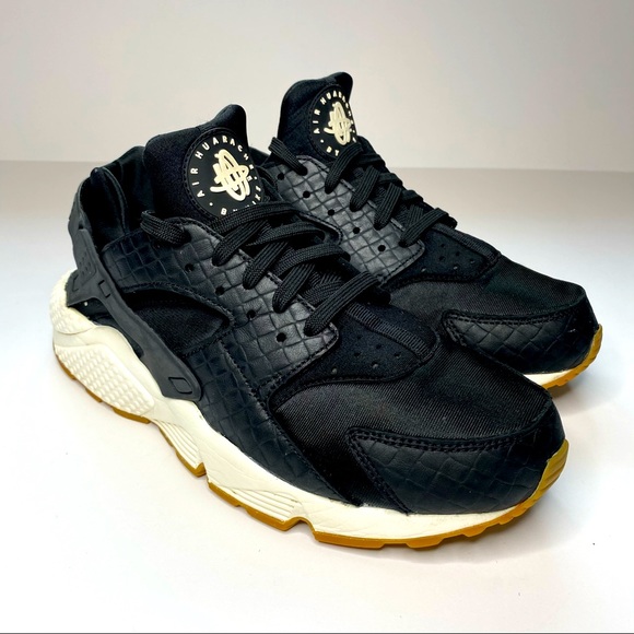 Nike Shoes | Nike Air Huarache Run Premium Black Snakeskin 5 | Poshmark